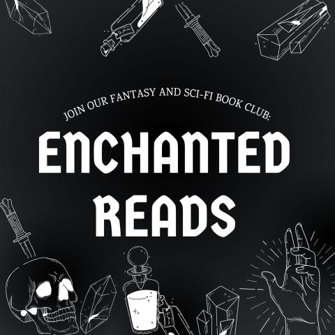 Crystals, Skull, and Hand, Join our science fiction and fantasy book club Enchanted Reads