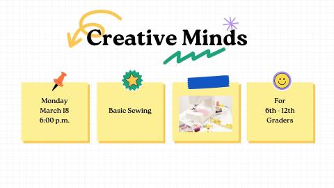 March Creative Minds-Sewing