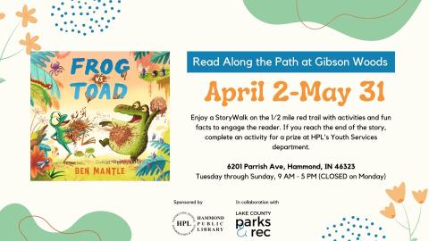 Read Along the Path takes place April 2-May 31 at Gibson Woods Nature Preserve.