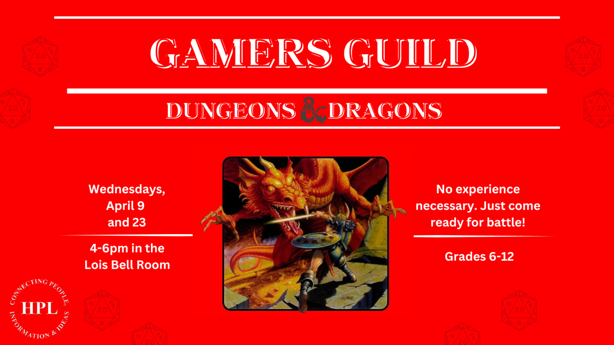 Dungeons and Dragons April 9 and 23 at 4pm