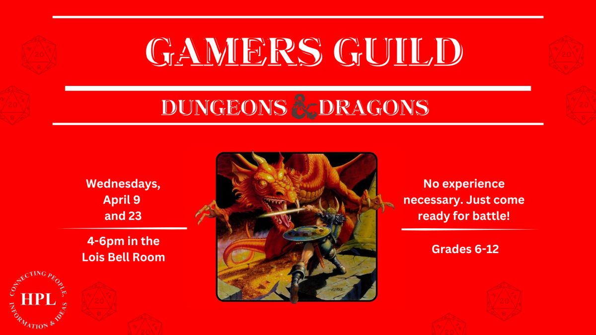 Dungeons and Dragons, April 9 and 23 at 4pm