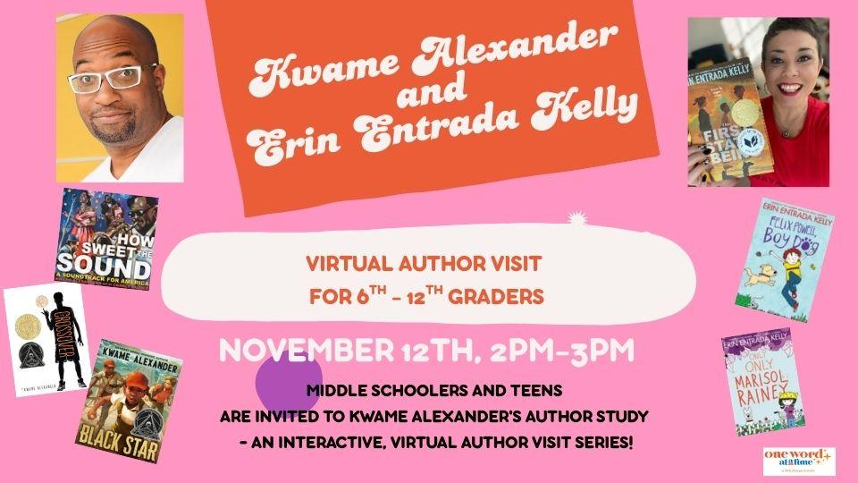 Virtual Author Visit for 6th - 12th Graders