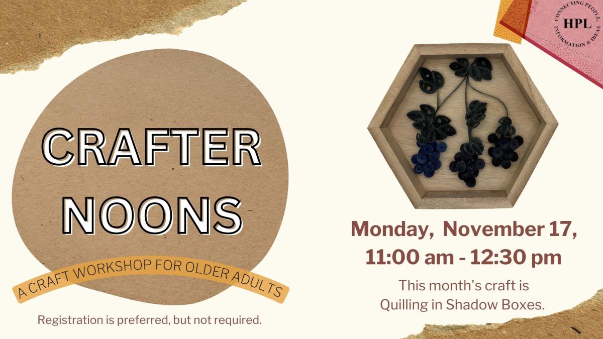 Crafternoons Nov 2025